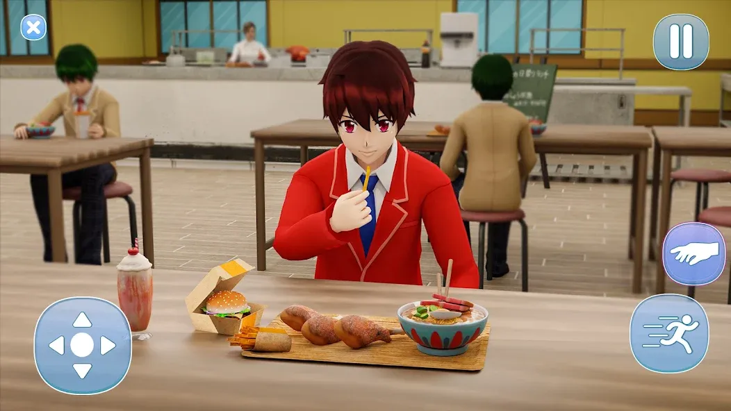 Anime Boy High School Life 3d [МОД: Деньги, Монеты и Меню MOD] Screenshot 2