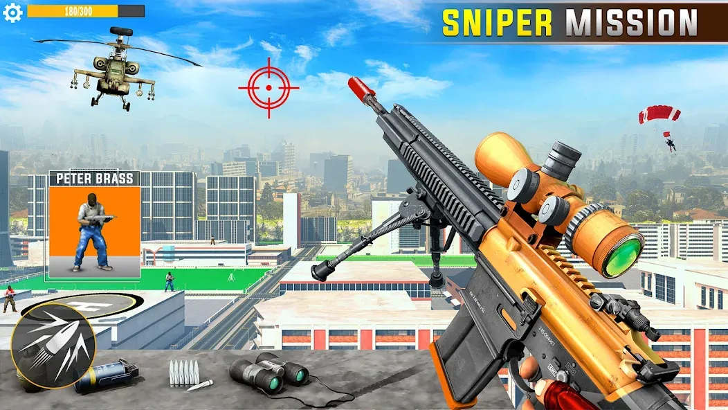 Banduk Game - Sniper Gun Games (Снайперская Война 3D) [МОД: Много монет, Открытые уровни и Мега MOD] Screenshot 2