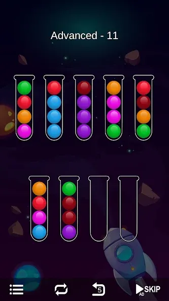 Ball Sort - Bubble Sort Puzzle (Болл Сорт) [МОД: Бесконечные деньги, Монеты и Мега MOD] Screenshot 5