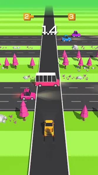 Traffic Run!: Driving Game [МОД: Деньги, Монеты и Меню MOD] Screenshot 4