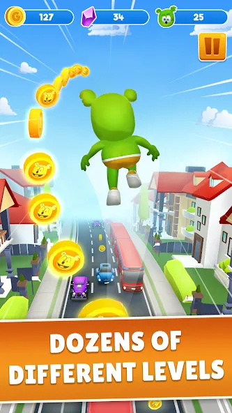 Gummy Bear Run: Running Games (Гамми Бер Ран) [МОД: Бесконечные деньги, Монеты и Мега MOD] Screenshot 1