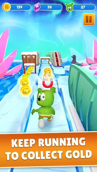 Gummy Bear Run: Running Games (Гамми Бер Ран) [МОД: Бесконечные деньги, Монеты и Мега MOD] Screenshot 2