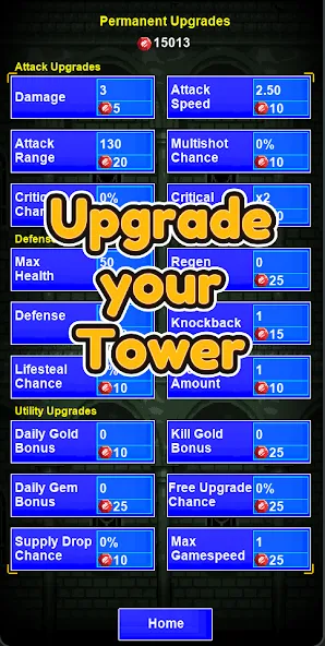 Lone Tower Roguelike Defense (Лон Тауэр Рогалик Защиты) [МОД: Бесконечные деньги, Монеты и Мега MOD] Screenshot 2