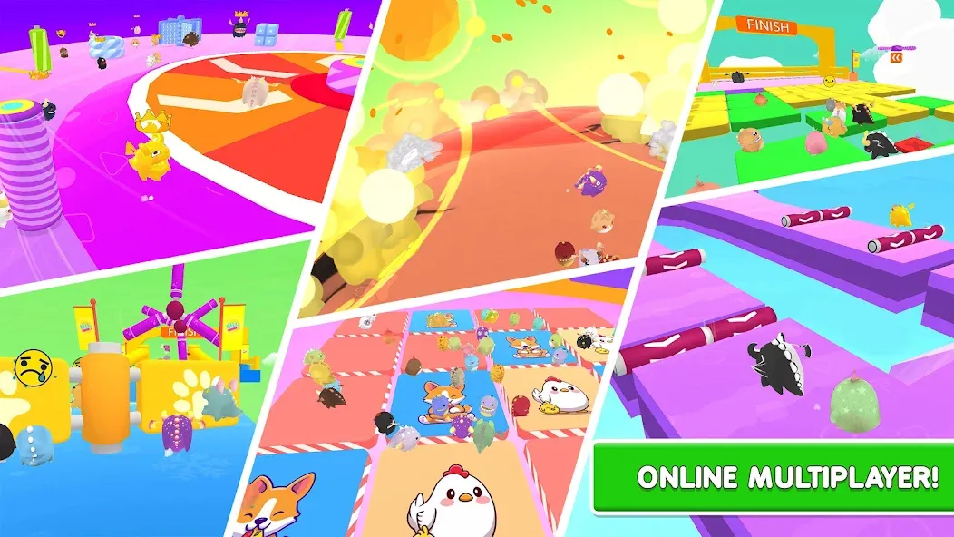 Fall.io - Race of Dino [МОД: Деньги, Монеты и Меню MOD] Screenshot 1