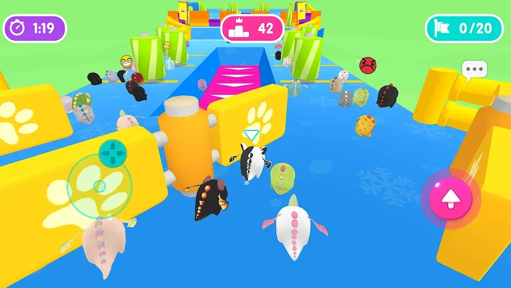 Fall.io - Race of Dino [МОД: Деньги, Монеты и Меню MOD] Screenshot 5