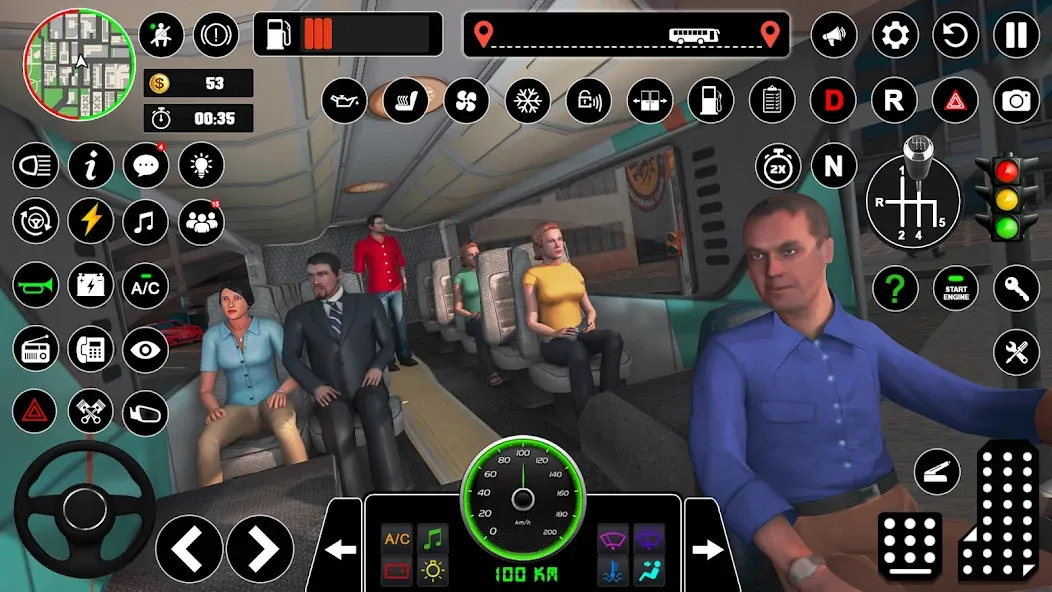 Bus Simulator : 3D Bus Games (Бас Драйвинг Симулятор ПВП Игра) [МОД: Бесконечные деньги, Монеты и Мега MOD] Screenshot 4