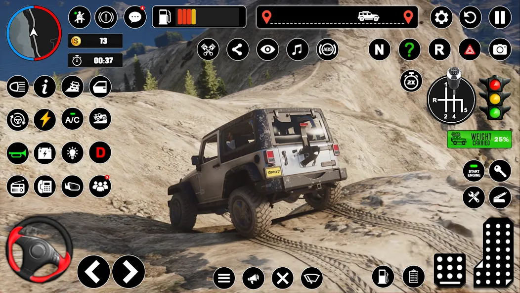 Offroad Jeep Driving & Parking [МОД: Много монет, Открытые уровни и Мега MOD] Screenshot 4