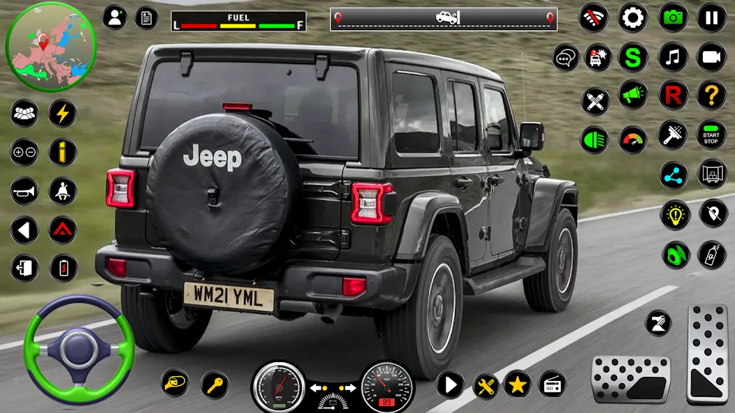 Jeep Driving Simulator offRoad (Джип Драйвинг Симулятор вне дороги) [МОД: Много монет, Открытые уровни и Мега MOD] Screenshot 3