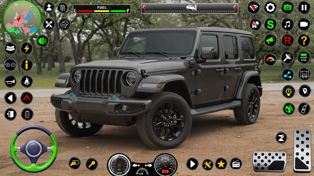 Jeep Driving Simulator offRoad (Джип Драйвинг Симулятор вне дороги) [МОД: Много монет, Открытые уровни и Мега MOD] Screenshot 4