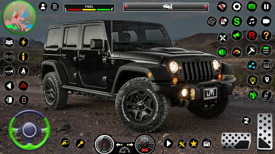 Jeep Driving Simulator offRoad (Джип Драйвинг Симулятор вне дороги) [МОД: Много монет, Открытые уровни и Мега MOD] Screenshot 5