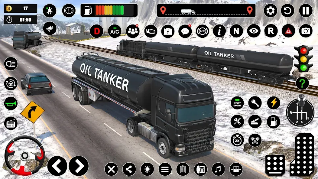 Oil Truck Games: Driving Games [MOD: Много монет/Энергии] - Скриншот 3