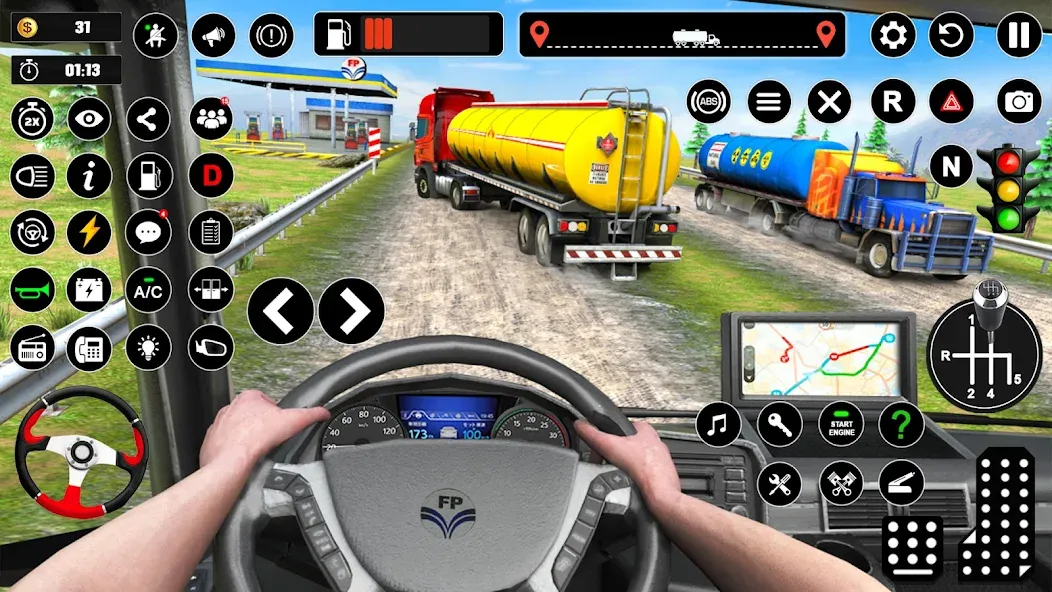 Oil Truck Games: Driving Games [MOD: Много монет/Энергии] - Скриншот 4