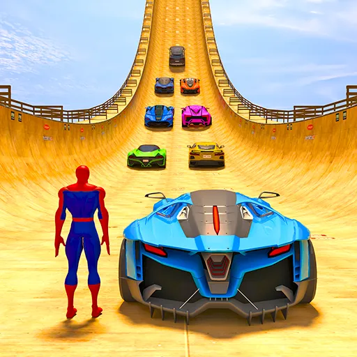 Superhero Car: Mega Ramp Games (Рамп Кар Гейм) [МОД: Много денег, Монет и Все открыто] Screenshot 2