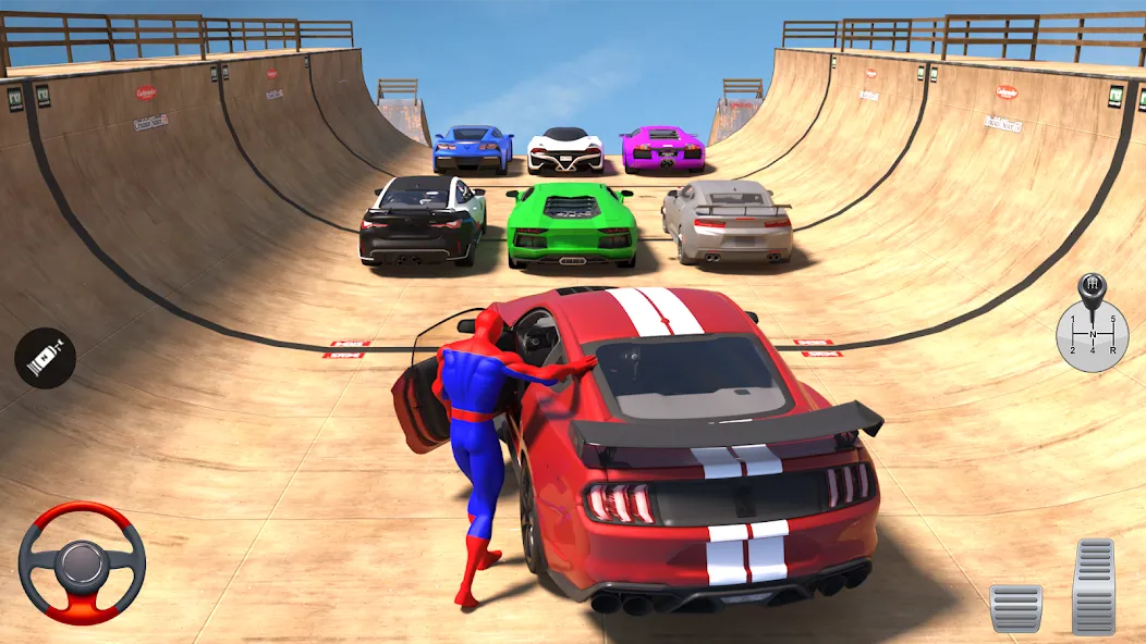 Superhero Car: Mega Ramp Games (Рамп Кар Гейм) [МОД: Много денег, Монет и Все открыто] Screenshot 3