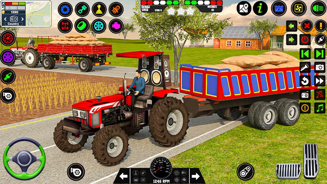 Farming Tractor Game Simulator (Фарминг Трактор Игра Симулятор) [МОД: Бесконечные деньги, Монеты и Мега MOD] Screenshot 5