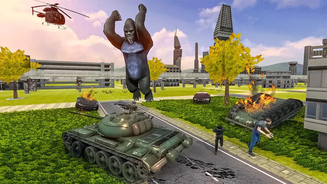 Gorilla Smash City Escape Jail [МОД: Меню, Бесконечные монеты и Открытые уровни] Screenshot 1