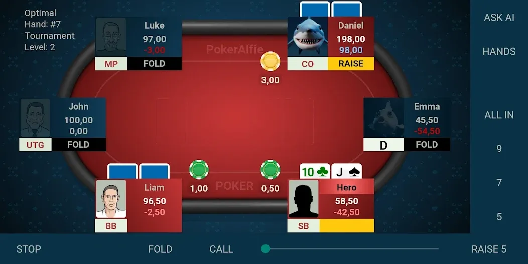 Offline Poker AI - PokerAlfie (Оффлайн Покер ИИ) [МОД: Все открыто, Дополнительные деньги и Меню MOD] Screenshot 3