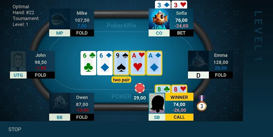 Offline Poker AI - PokerAlfie (Оффлайн Покер ИИ) [МОД: Все открыто, Дополнительные деньги и Меню MOD] Screenshot 5