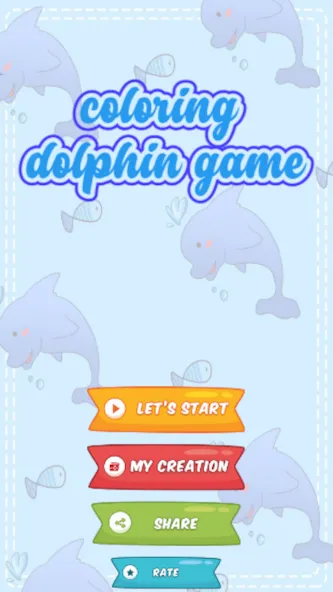 dolphin coloring game (дельфин раскраска игра) [МОД: Меню, Бесконечные монеты и Открытые уровни] Screenshot 5