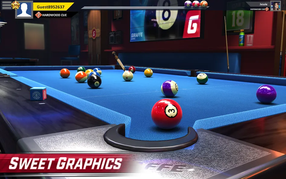 Pool Stars - 3D Online Multipl (Пул Старс) [МОД: Меню, Бесконечные монеты и Открытые уровни] Screenshot 1