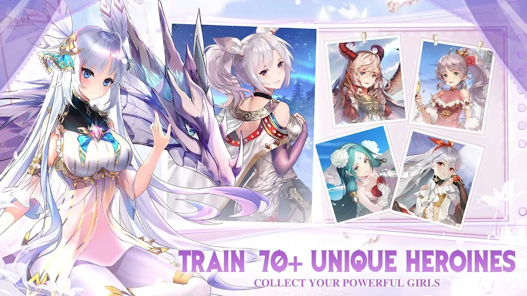 Girls' Connect: Idle RPG [МОД: Много монет, Открытые уровни и Мега MOD] Screenshot 2