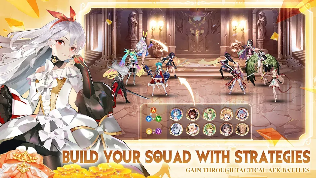 Girls' Connect: Idle RPG [МОД: Много монет, Открытые уровни и Мега MOD] Screenshot 3