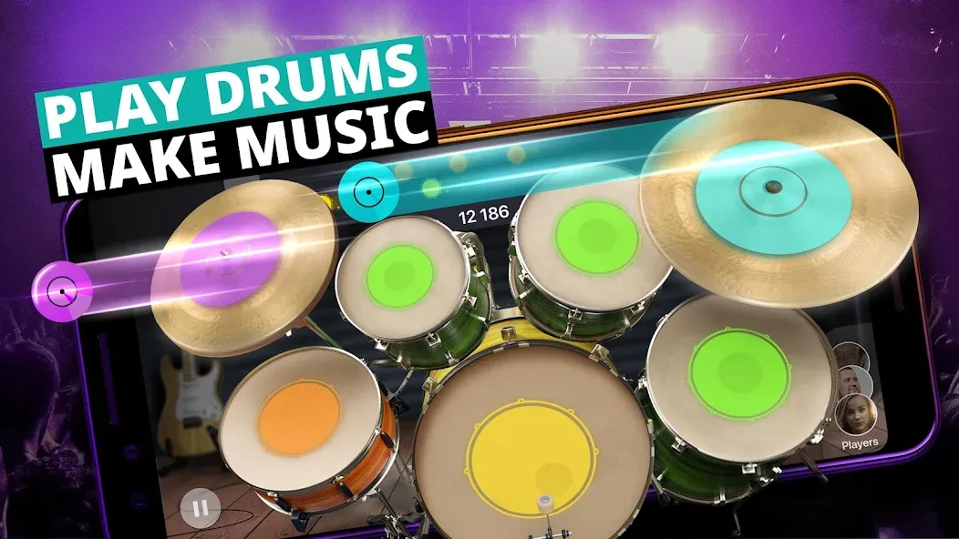 Drum Kit Music Games Simulator [MOD: Mega Mod/Меню] - Скриншот 1