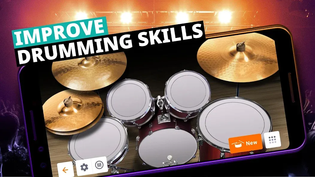 Drum Kit Music Games Simulator [MOD: Mega Mod/Меню] - Скриншот 3