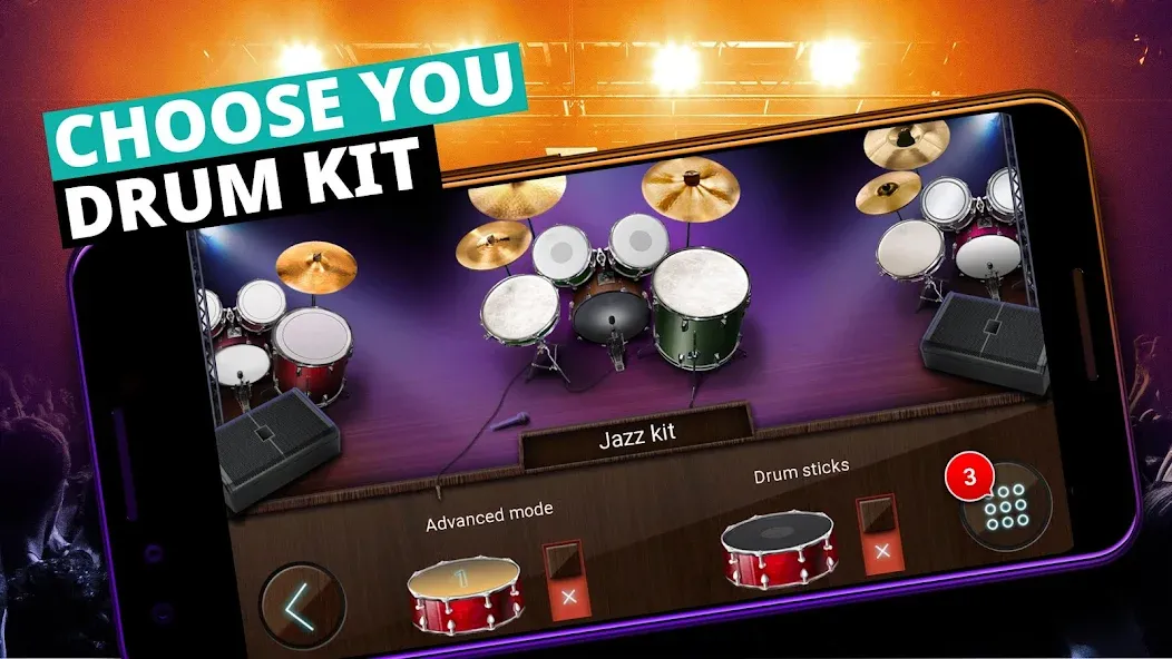 Drum Kit Music Games Simulator [MOD: Mega Mod/Меню] - Скриншот 4