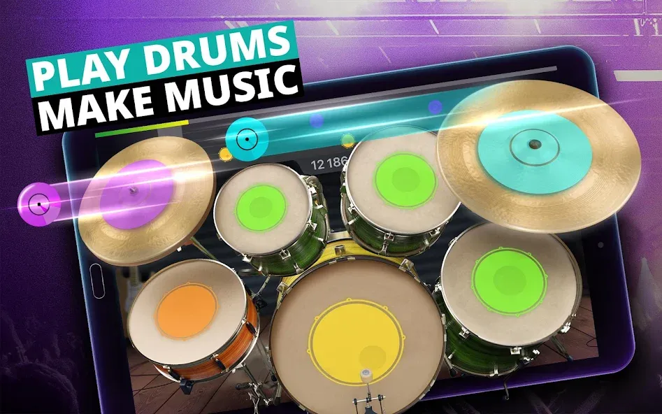 Drum Kit Music Games Simulator [MOD: Mega Mod/Меню] - Скриншот 5