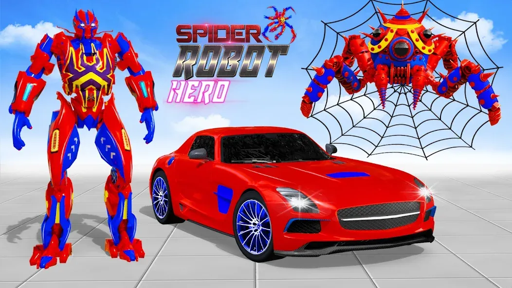 Spider Robot: Robot Car Games (Спайдер Робот) [МОД: Меню, Бесконечные монеты и Открытые уровни] Screenshot 4