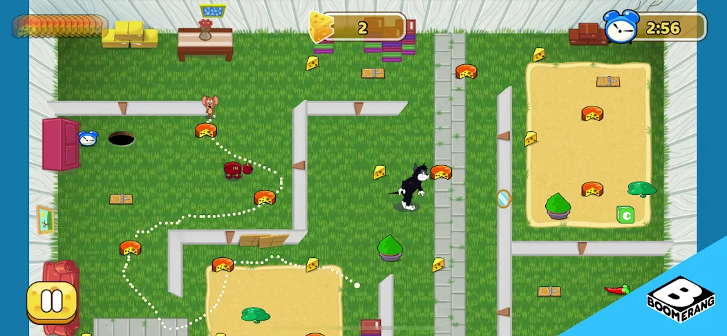 Tom & Jerry: Mouse Maze [МОД: Меню, Бесконечные монеты и Открытые уровни] Screenshot 2