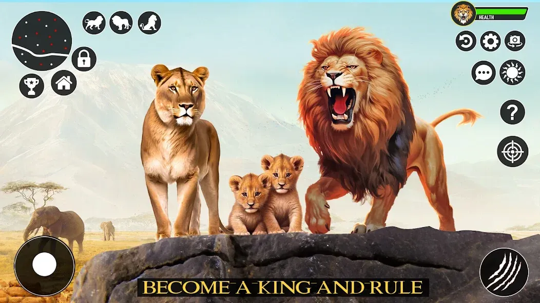 Ultimate Lion Simulator Game (Лайон Симулятор) [МОД: Все открыто, Дополнительные деньги и Меню MOD] Screenshot 3