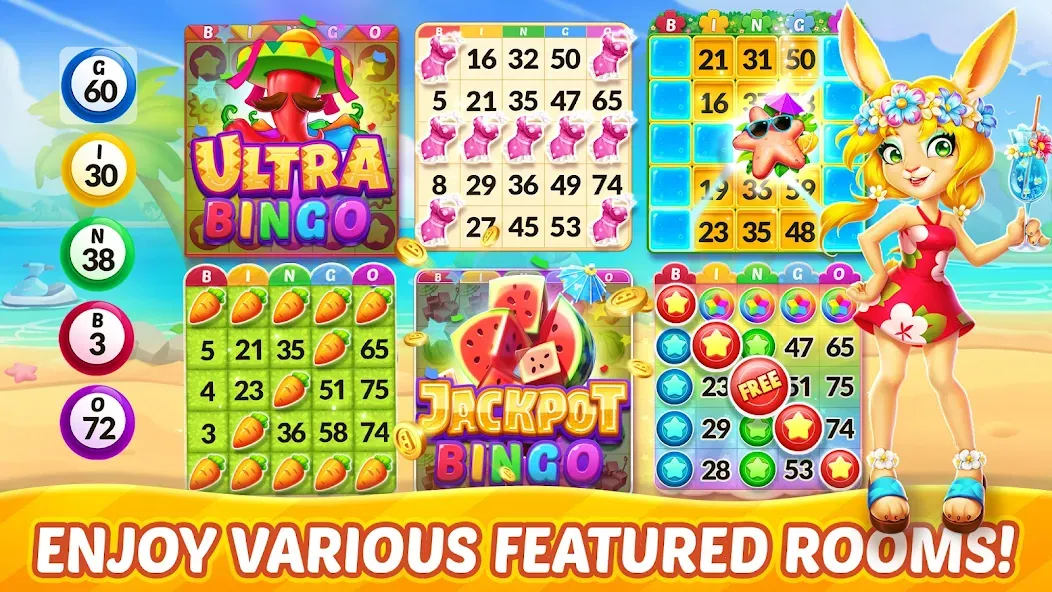 Bingo Aloha-Bingo tour at home (Бинго Алоха) [МОД: Деньги, Монеты и Меню MOD] Screenshot 2