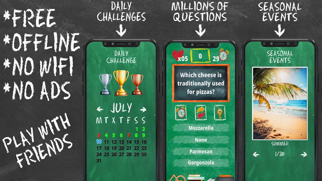 Quiz Games Offline Games [МОД: Много монет, Открытые уровни и Мега MOD] Screenshot 1