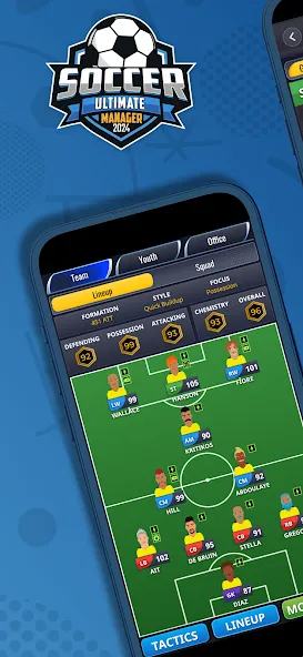 Ultimate Soccer Manager 2024 (Ультимейт Клуб Футбольный Менеджер) [MOD: Mega Mod/Меню] - Скриншот 1