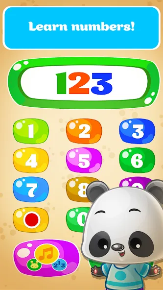 Babyphone game Numbers Animals [МОД: Много монет, Открытые уровни и Мега MOD] Screenshot 2