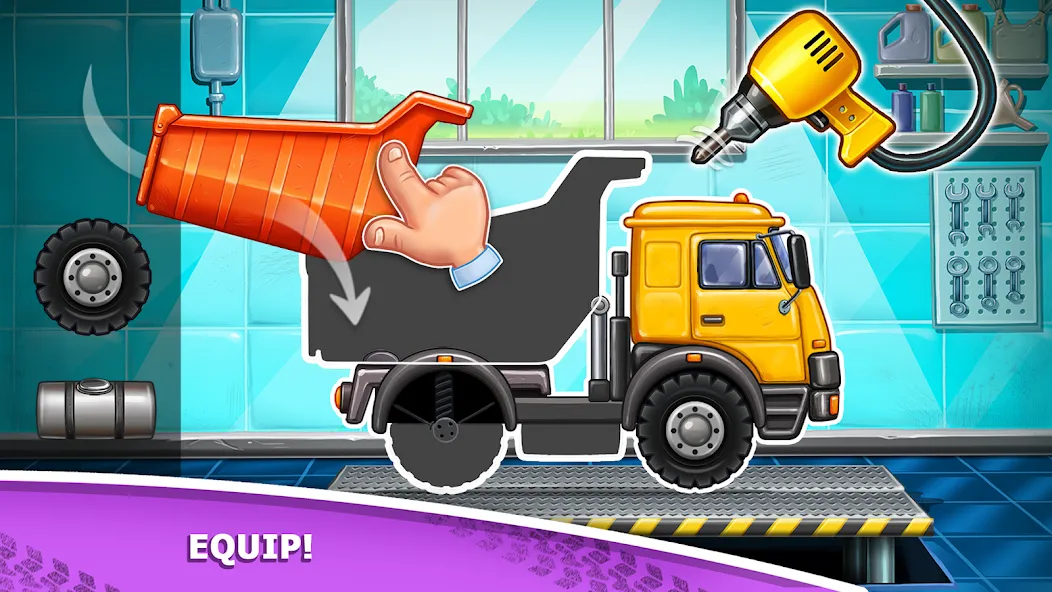 Kids truck games Build a house [МОД: Деньги, Монеты и Меню MOD] Screenshot 1