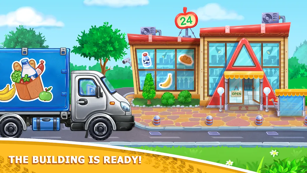 Kids truck games Build a house [МОД: Деньги, Монеты и Меню MOD] Screenshot 5