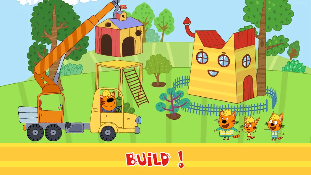 Kid-E-Cats Cars, Build a house [MOD: Все открыто] - Скриншот 5