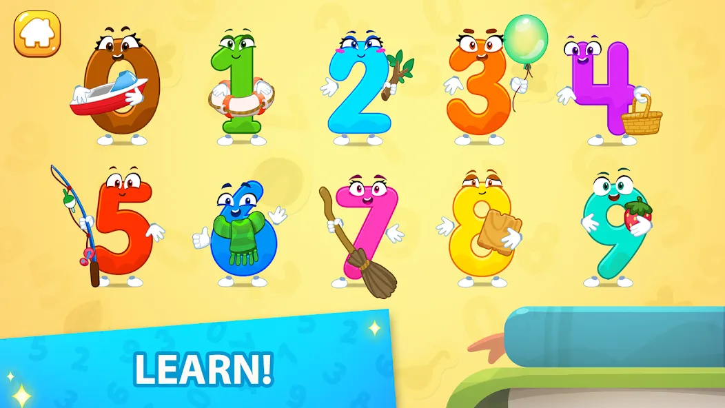 Numbers for kid Learn to count [МОД: Деньги, Монеты и Меню MOD] Screenshot 2