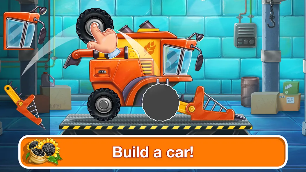 Tractor, car: kids farm games [МОД: Все открыто, Дополнительные деньги и Меню MOD] Screenshot 1