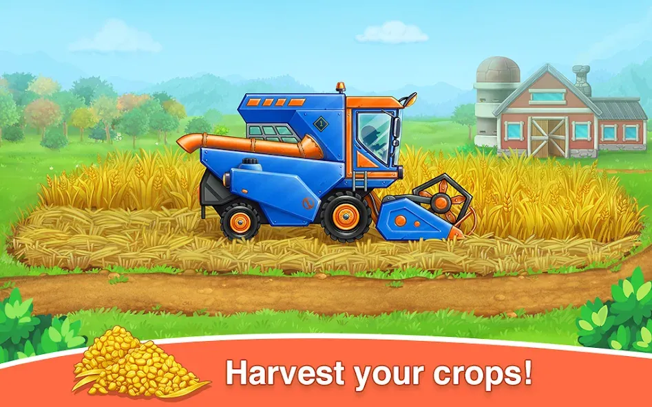 Farm land & Harvest Kids Games [МОД: Много монет, Открытые уровни и Мега MOD] Screenshot 4