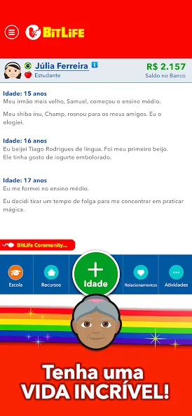 BitLife BR — Simulação de vida (БитЛайф БР) [MOD: Разблокировано] - Скриншот 4