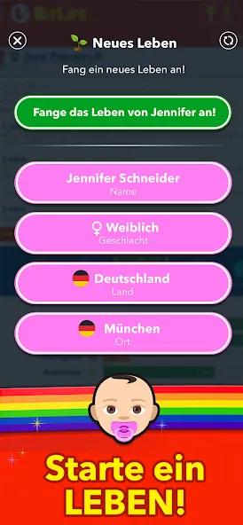 BitLife DE - Lebenssimulation (Битлайф ДЕ) [МОД: Деньги, Монеты и Меню MOD] Screenshot 1