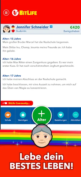 BitLife DE - Lebenssimulation (Битлайф ДЕ) [МОД: Деньги, Монеты и Меню MOD] Screenshot 4