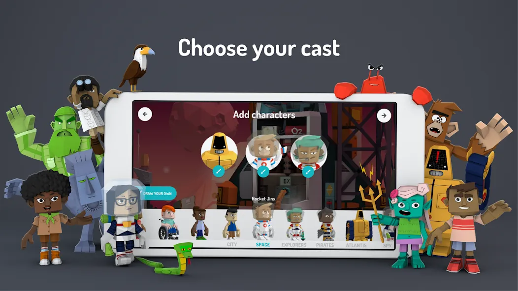 Toontastic 3D (Тунтастик 3D) [МОД: Все открыто, Дополнительные деньги и Меню MOD] Screenshot 2