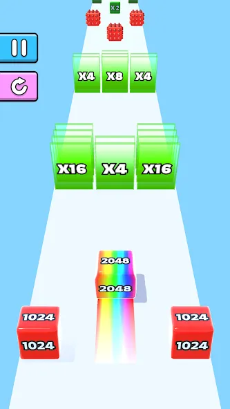 Jelly Run 2048 (Джелли Ран 2048) [МОД: Меню, Бесконечные монеты и Открытые уровни] Screenshot 1
