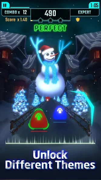 Beat Swiper (Бит Свайпер) [MOD: Много монет/Энергии] - Скриншот 2