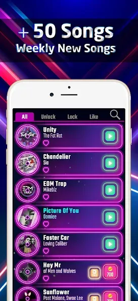 Beat Swiper (Бит Свайпер) [MOD: Много монет/Энергии] - Скриншот 3